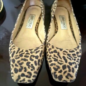 Jimmy Choo
Suede Animal Print Flats